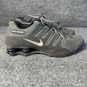 Nike Shox Athletic Shoes Mens Size 9 Gray Leather Lace Up Sneakers